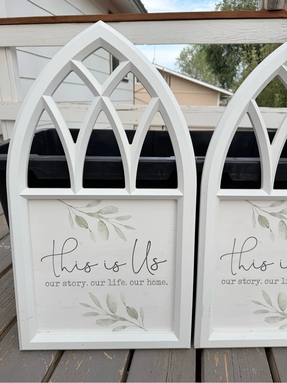 White 'This is Us' Arched Wall Decor